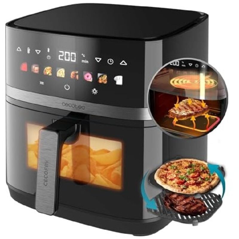 Cecotec Friteuse sans huile Cecofry&Grill Duoheat 8000