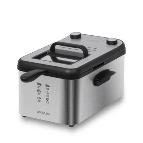 Cecotec Fritteuse mit Öl CleanFry Infinity 3000 Full Inox
