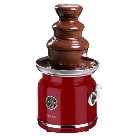Fontaine à Chocolat 3 étages électrique - Capacité 0,45 Kg - Acier Inoxydable Argenté - 40W - Avec 6 Fourchettes - Pour Fêtes Et événements - 4