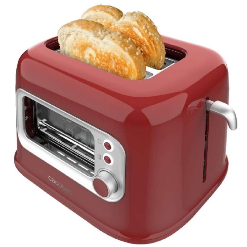 Cecotec - Grille-pain vertical RetroVision Red