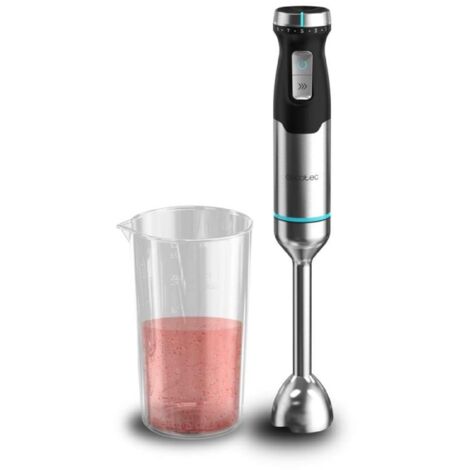 Cecotec Hand Blender de Hand Power Pulsar 2300MAX. Puissance maximale de 2300W, Lames of 4 Lames of en acier inoxydable, Foot XL, Capot anti-éclaboussures, Comprend un gobelet de 700ml without Lid.