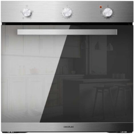 Cecotec Horno Integrable Convencional Bolero Hexa C136000 Mirror Time A. 2800W, 77L, Bajo Consumo, Temporizador, 4 Funciones, Steam Assist, Steam EasyClean, Cooling Fan, Triple Glass, Luz Interior