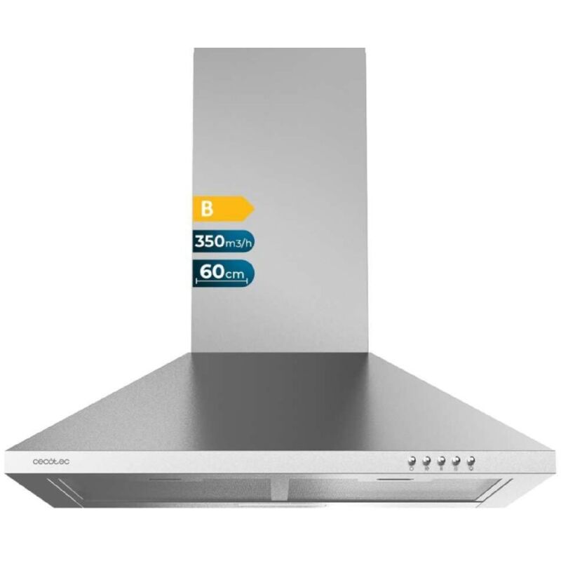 Cecotec - Hotte en forme de pyramide Bolero Flux pm 603500 Inox b