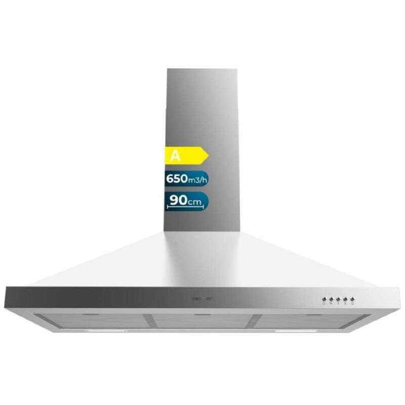 Cecotec - Hotte en forme de pyramide Bolero Flux pm 906500 Inox a