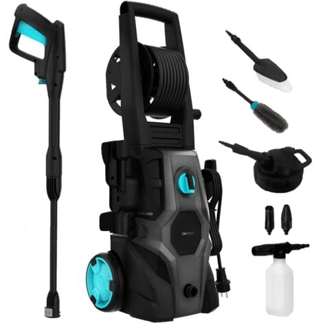 Cecotec Idropulitrice ad alta pressione HydroBoost 2000 Car&Garden Pro. 2000 W, casa, giardino o auto, portata max 450 l/h, 150 bar di pressione max, pompa in alluminio, raggio d'azione 14m