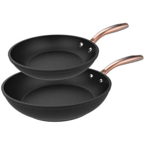 Cecotec Juego de sartenes negras antiadherentes 20-24 cm