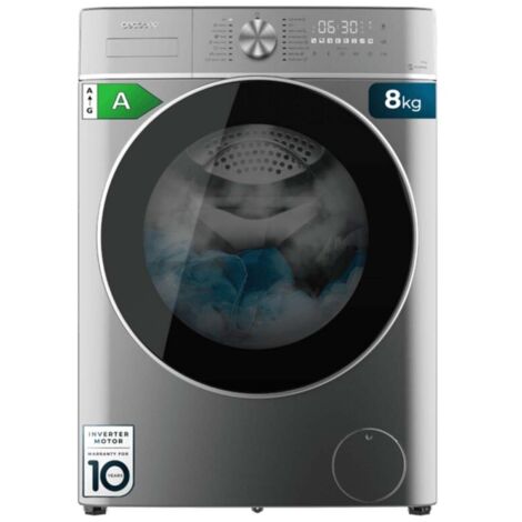 Cecotec Lavadora de carga frontal Bolero DressCode 8800 Inverter Steel A