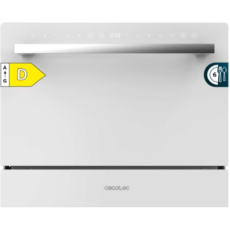 Cecotec Lavavajillas 6 cubiertos Bolero Aguazero 2400 White Glass
