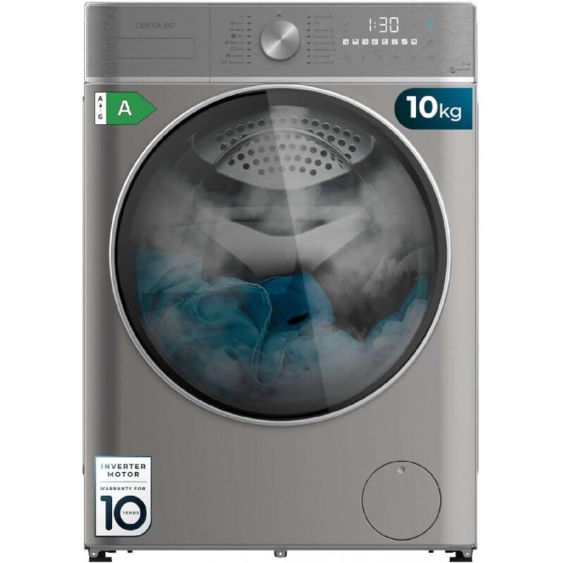 CECOTEC Machine &agrave; laver  bolero dresscode 10800 inverter steel 1400 rpm 10 kg 