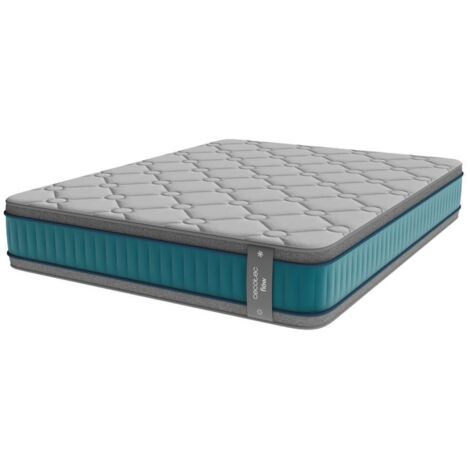 Cecotec Matelas Flow 8990 Hybrid 150x190 Multi couche, Springcore et Viscoélastique Core Spring, 32 cm Hauteur, Firmosité moyenne élevée, séparatemuv & BreathSoft +