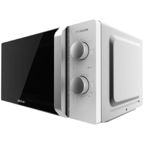 Cecotec Microonde Inverter - 19L - Proclean 2010 Inverter Bianco. 700W, 5 livelli di de potenza, basso consumo energetico, piatto rotante de 245mm, timer 30min, 8 modalità e segnale acustico