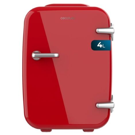 Cecotec Mini Frigo Bolero MiniCooling 4L Habana Red, Funzionamento 12V-220V, Compatibile auto e caravan, Funzione di raffreddamento e riscaldamento, Intervallo di temperatura 5-65º, Facile trasporto