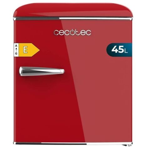 Cecotec Mini Frigorifero Retro' Tavolo 45 Litri Bolero CoolMarket TT Origin classe E Icebox e maniglia cromata rosso