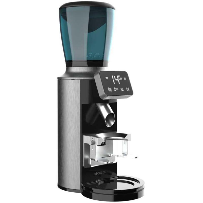 CECOTEC Moulin &agrave; caf&eacute; &eacute;lectrique  SteelMill Touch 200W en acier inoxydable