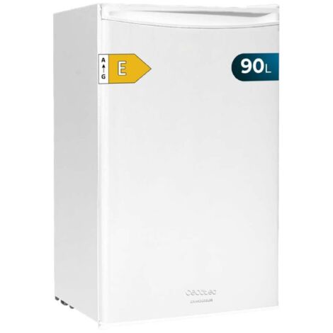 Cecotec Nevera Pequeña Frigorífico Mini 90L de 1 Puerta Bolero CoolMarket TT 90 White E. Frigorífico Sobremesa, 83cm de Alto y 47cm de Ancho, Bajo Consumo, Temperatura Regulable, Blanco