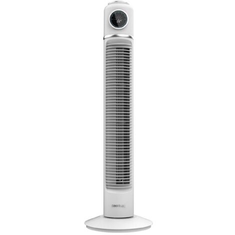 Cecotec Pedestal Fans EnergySilence 1090 Skyline Retro Smart White - 81 Cm, 40 W, Led Display, Touch And Remote Control, 3 Speed, 3 Modes, 12 Hours Timer And 72º Oscillation