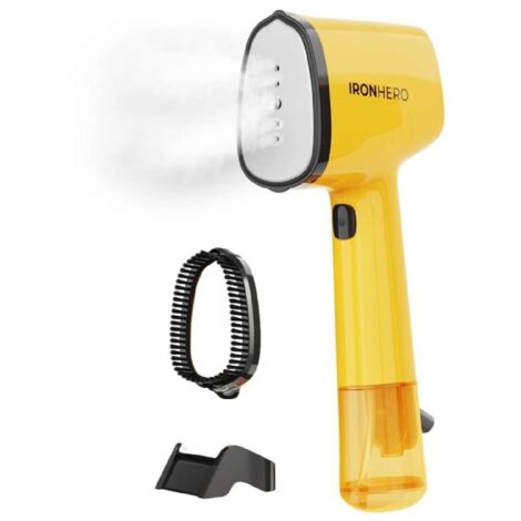Cecotec Plancha Vertical Suela Cerámica IronHero V-1500 Essential Yellow, Potencia 1500W, Vapor continuo 25g/min