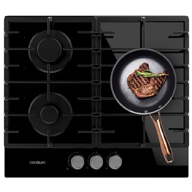 Cecotec - Plaque gaz Bolero Squad g 3200F Glass Black