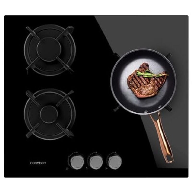 Cecotec - Plaque gaz Bolero Squad g 3200S Glass Black