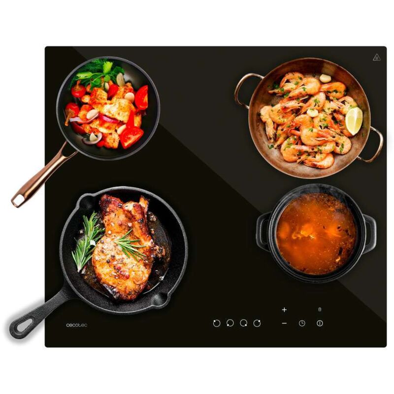 Cecotec - 4 Ring Ceramic Hob Hobad Bolero Squad v 4001 Puissance maximale 6000 w, 9 niveaux de Power, Touch Control, Programmable, Indicator de