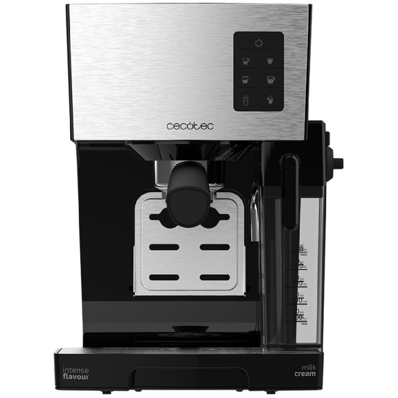 Power Instant-ccino Cafetera Express Semiautomática, Tanque de Leche, Cappuccino en un Solo Paso, 20 Bares de Presión y Sistema Thermoblock, Inox