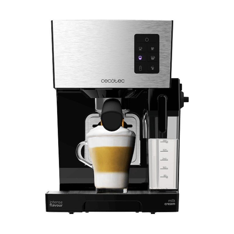 Cecotec - Power Instant-ccino Cafetera Express Semiautomática, Tanque de Leche, Cappuccino en un Solo Paso, 20 Bares de Presión y Sistema