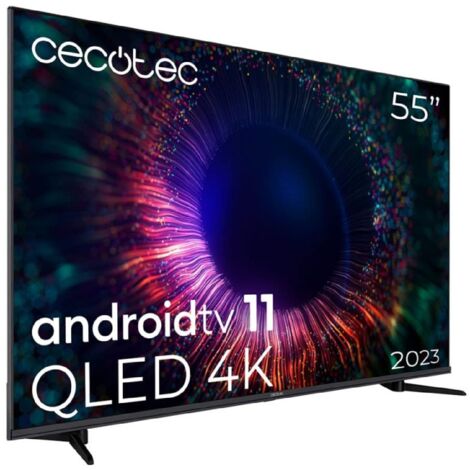 Cecotec QLED TV 75" Smart TV V3+ Series VQU30075+, 4K UHD, Android Tv11, Frameless, Assistant de Voice Google et Chromecast, Dolby Vision &amp Atmos, HDR10, HBBTV, 2023.