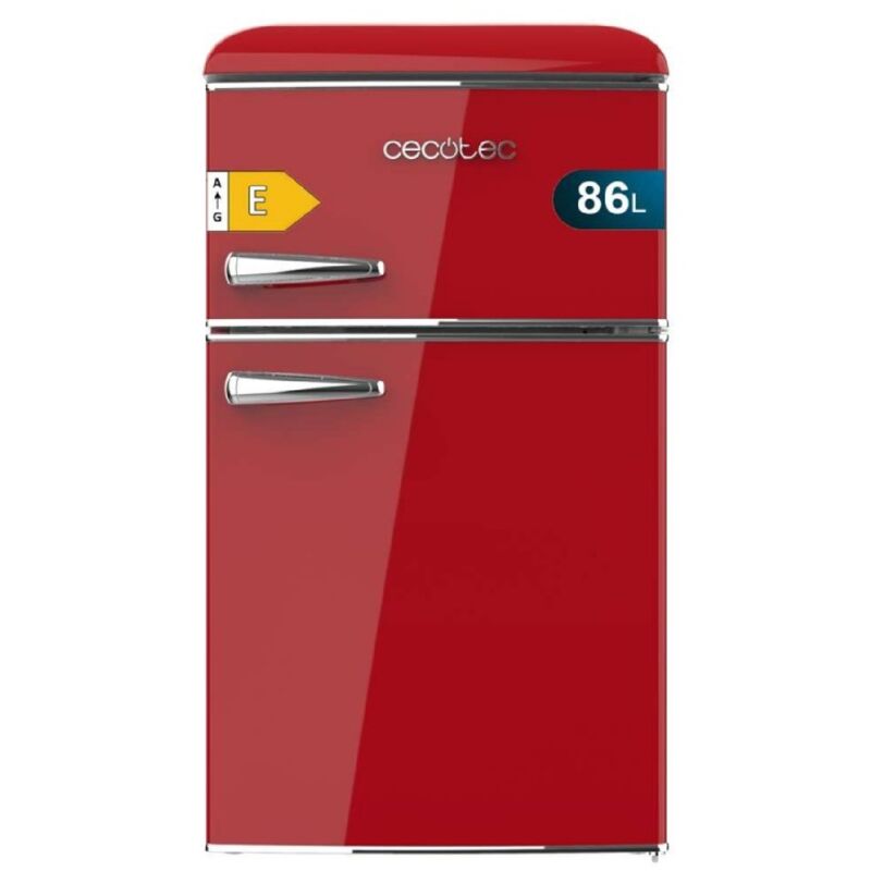 Cecotec - Réfrigérateur rétro Bolero CoolMarket 2D Origin 86 Red e