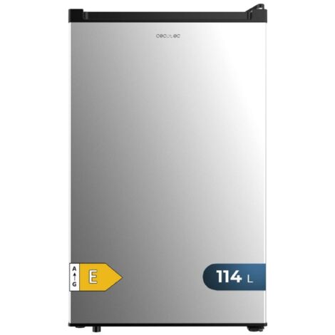 Cecotec – Réfrigérateur mini rétro 114L – 1 porte – Dimensions 50,6 x 55,1 x 83,6 cm – Classe E – Éclairage LED – Dégivrage automatique