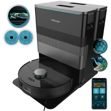 Cecotec Robot Aspirador y Friegasuelos con Base Autovaciado e IA Conga X70