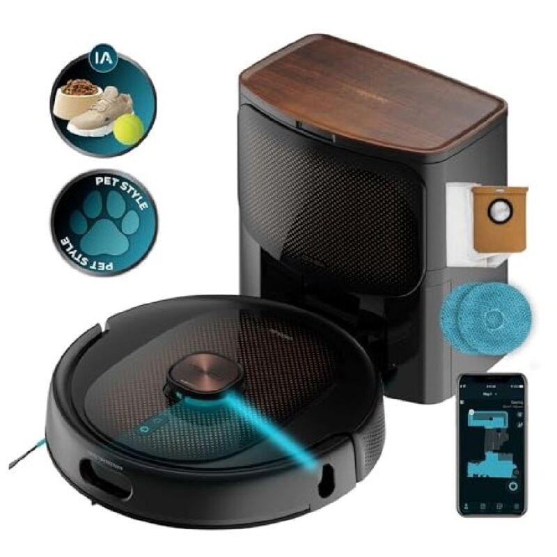 Cecotec - Robot aspirateur Conga 10090 ai Spin Revolution Ultra Power Home Lifestyle