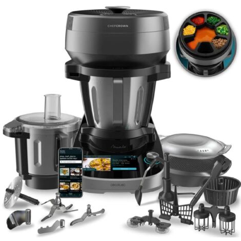 Ufesa TotalChef RK6 Robot Da Cucina Multifunzione 1200W – Display Touch 7″ WiFi, 15 Programmi, Bilancia Integrata E Caraffa 3,5 L In Acciaio