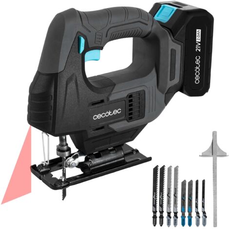 Cecotec Sierra de Calar Batería MultiCut 500 Vision Liberty. Caladora Inalámbrica con Batería NEX21 V 2 Ah de 21V, 0-2400rpm