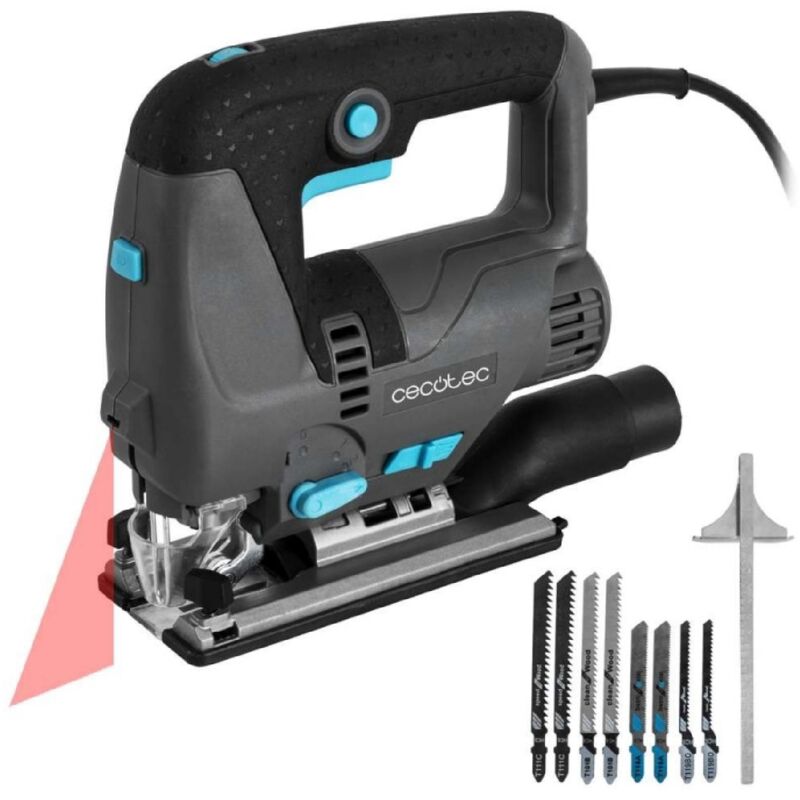 Cecotec Sierra de Calar MultiCut 8000 Vision, 800W, Corte Pendular, Cable de 2m, Plataforma de Aluminio Fundido