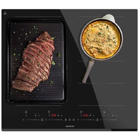 Cecotec – Table de cuisson à induction 2 brûleurs – Puissance 7400W – 9 niveaux avec Booster – Technologie TotalFlex pour récipients variés