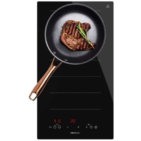 Cecotec Table de cuisson de Induction de 1 Zone Flex Bolero Squad I 2100 Flex. Puissance max 3500W, 9 niveaux, Booster, Pan Detector de, Stop&Go, Timer, Residual de Heat Indicator, Kid Lock