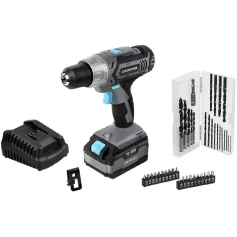 Cecotec Taladro Atornillador y Perforador de Batería CecoRaptor Perfect Drill 4020 Advance. Batería 20 V y 4000 mAh, Velocidad sin carga de 1550 rpm, Torque máximo de 46 Nm, 25+1 Posiciones