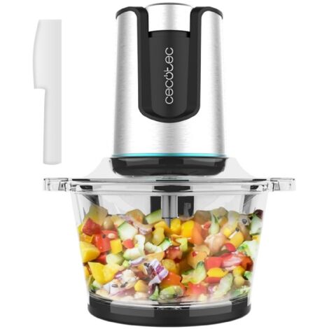 Cecotec Tritatutto elettrico per carne e verdura con potenza di 500 W, capacità di 500 g e 4 lame.