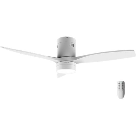 Cecotec Ventilador de Techo Energysilence Aero 5600 Classic White. 40W, Motor DC, Diámetro 132 cm, 3 Aspas, Lámpara Led 18W