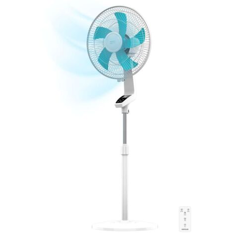 Cecotec - Ventilatore a Piantana, con telecomando EnergySilence 620 Flow Control. 50 W, diametro 40 cm, 5 lame, timer 12 ore, touch control, schermo LED, 3 velocità, oscillazione automatica