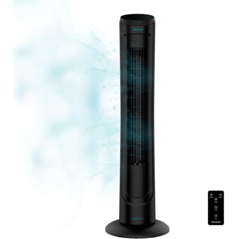 Cecotec Ventilatore a Torre EnergySilence 9090 Skyline, 45 W, 40'' (102 cm) di Altezza, Oscillante, Motore in Rame, 3 velocità, Digitale con Telecomando e Timer, Nero