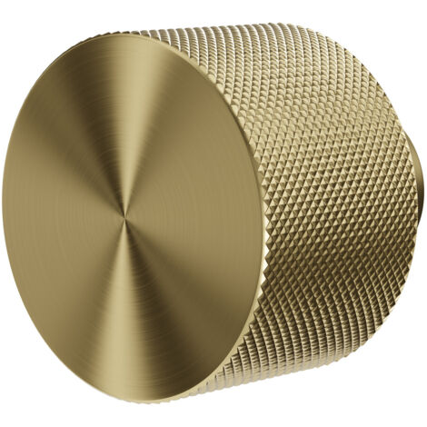 Cedar Brushed Brass 30mm Knurled Knob Furniture Handle