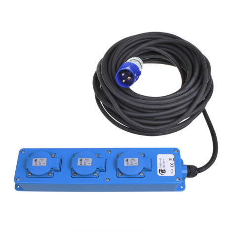 Cee 3 fach steckdose 20m 2xschuko 1x2 usb