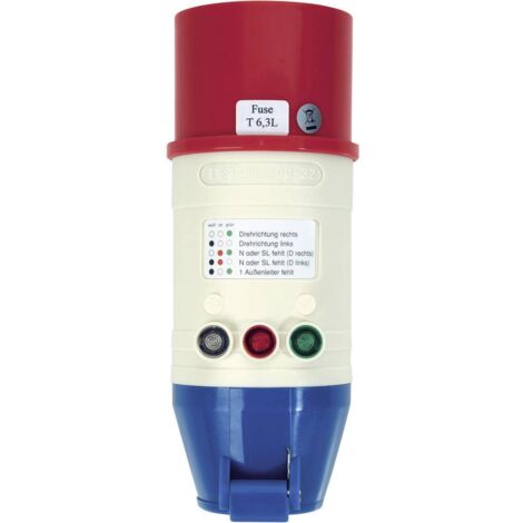 CEE-Adapateur-Test TV432 avec indicateur de phase de rotation, 32A
