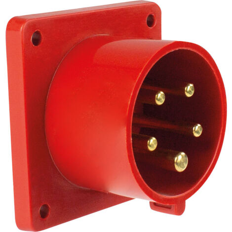 CEE Anbaustecker aus Polyamid 5-polig 400V 32A 6h IP44