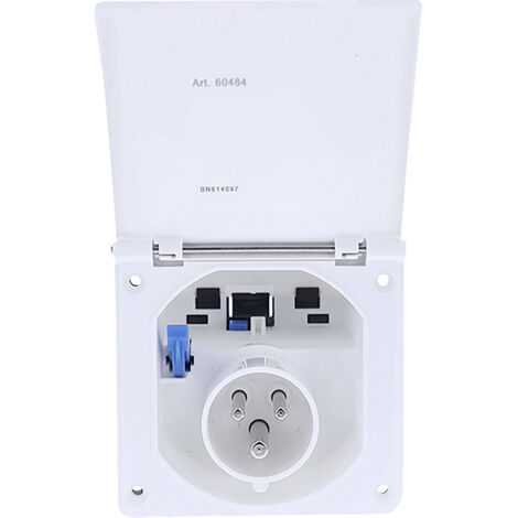 CEE Caravan-Einspeisungsstecker 3-polig weiß 230V 16A IP44