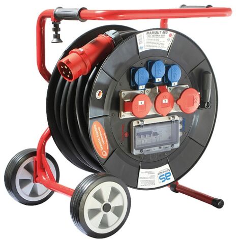 CEE Mammut Kabeltrommel Fahrgestell 400V 30m H07RN-F 5G6 IP44