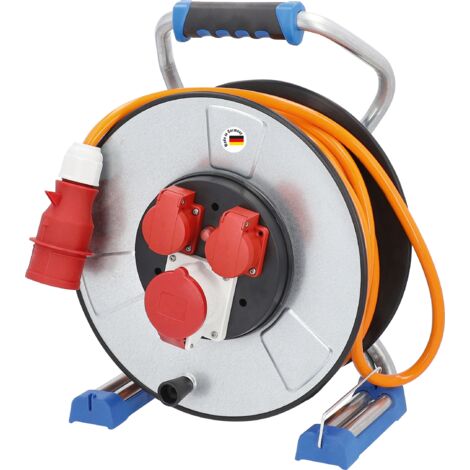 CEE Metallkabeltrommel Schutzisolierung 25m H07BQ-F 5G2,5 IP44