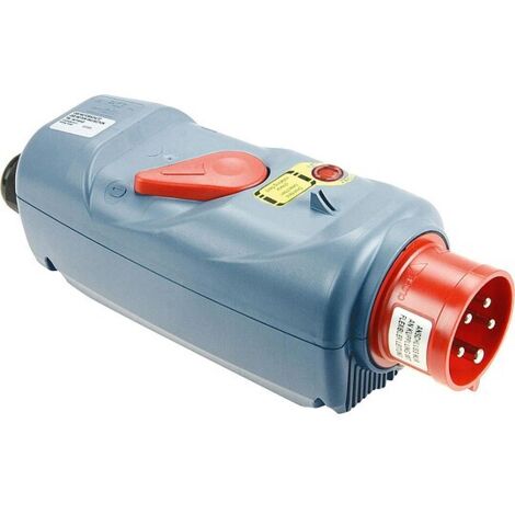 CEE-Motorschutzstecker PCE IP44, 5-polig, 32A, 6,3 - 10A - grau