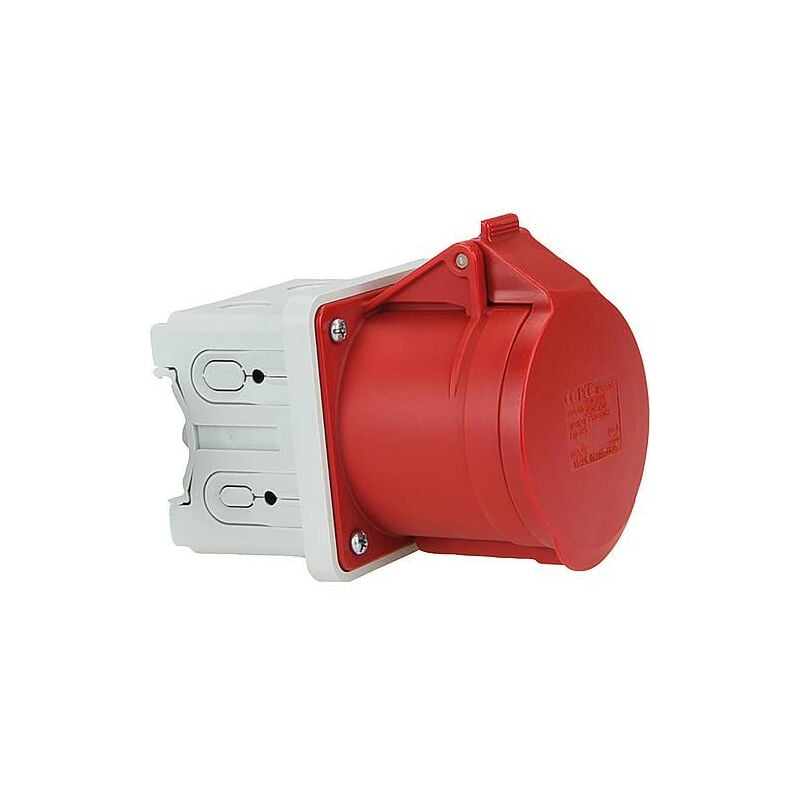 CEE-Prise semi-encastrés 16A, 400V, pour profilé chapeau ou canal d'installat. electrique